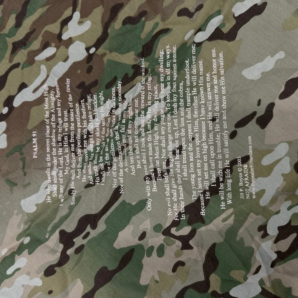 Jill P. Boyce Bandana Unisex OS Camo Excellent Psalm 91 Scripture Multicam Scarf